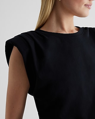 Crew Neck Padded Shoulder Muscle Tee