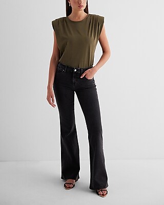 Crew Neck Padded Shoulder Muscle Tee