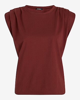 Crew Neck Padded Shoulder Muscle Tee