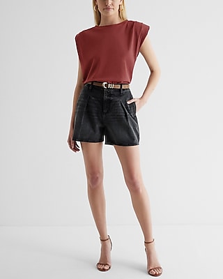 Crew Neck Padded Shoulder Muscle Tee
