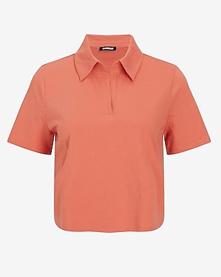 Skimming V-Neck Short Sleeve Polo Top