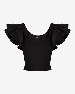 Body Contour High Compression Flutter Sleeve Tee