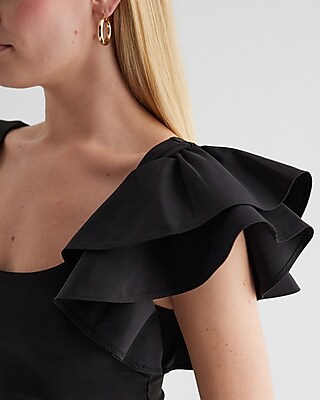 Body Contour High Compression Flutter Sleeve Tee