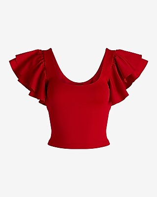 Body Contour High Compression Flutter Sleeve Tee