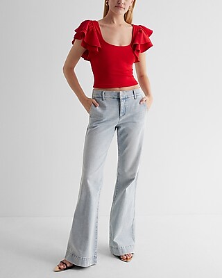 Body Contour High Compression Flutter Sleeve Tee