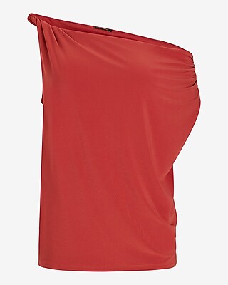Relaxed Twisted Asymmetrical One Shoulder Top - image 5