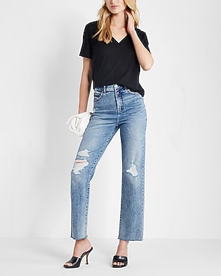 Skimming Linen-Blend V-Neck Tee