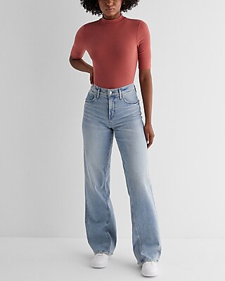 Ribbed Mock Neck Elbow Sleeve Tee
