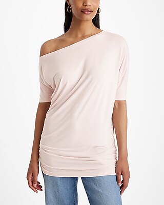 Supersoft Relaxed Off The Shoulder Ruched London Tee - thumbnail 10