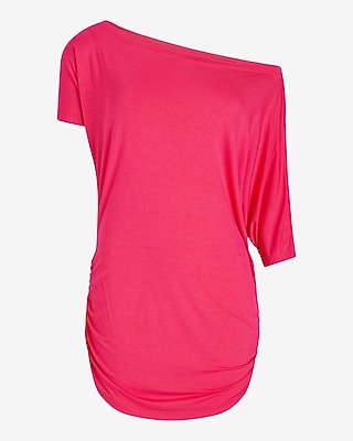 Supersoft Relaxed Off The Shoulder Ruched London Tee