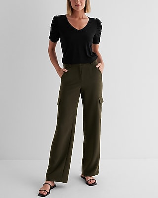 Supersoft Skimming V-Neck Puff Sleeve Tee - image 4