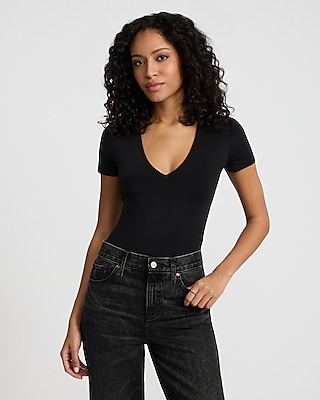 rom Deep V neck mellow body ボディースーツ Deep V neck mellow body | rom