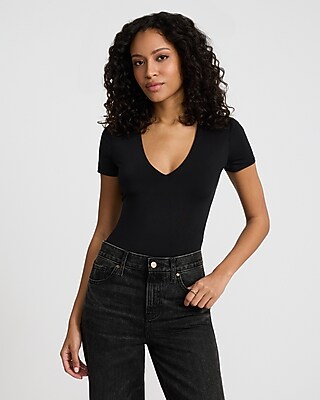 Body Contour Compression V-Neck Short Sleeve Bodysuit - image 5