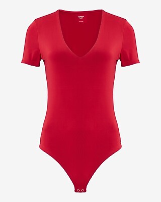 Body Contour Compression V-Neck Short Sleeve Bodysuit - image 4
