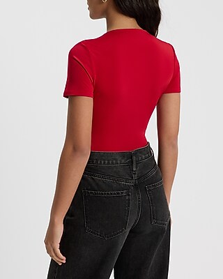 Body Contour Compression V-Neck Short Sleeve Bodysuit - image 2