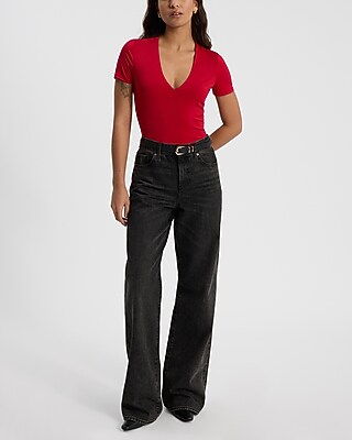 Body Contour Compression V-Neck Short Sleeve Bodysuit - image 3
