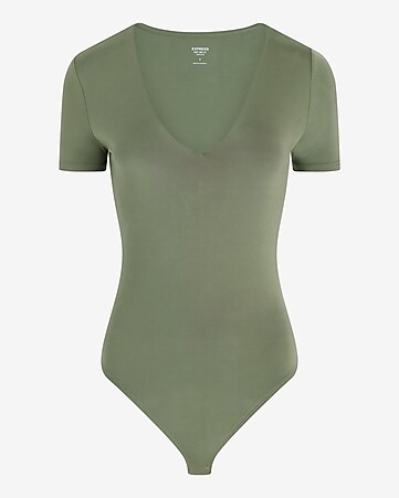 Women's Green Bodysuits - Strapless, Lace & Long Sleeve Bodysuits
