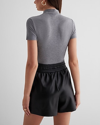 Supersoft Fitted Mock Neck Short Sleeve Bodysuit - image 3