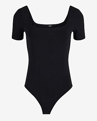 Body Contour Stretch Cotton Square Neck Bodysuit