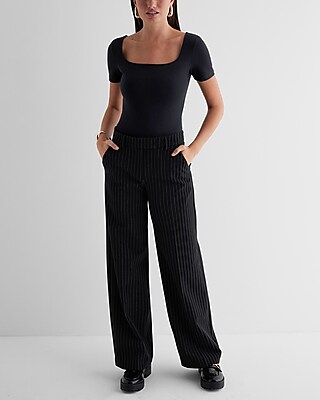 Body Contour Stretch Cotton Square Neck Bodysuit
