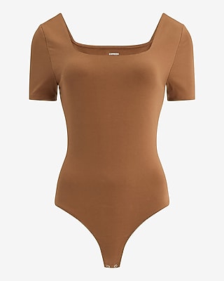 Body Contour Light Compression Stretch Cotton Square Neck Bodysuit - image 5