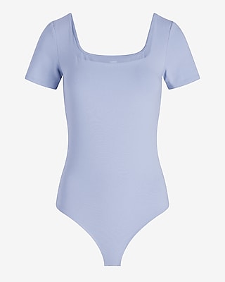 Body Contour Stretch Cotton Square Neck Bodysuit