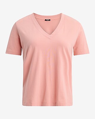 Skimming Cotton V-Neck Short Sleeve Tee