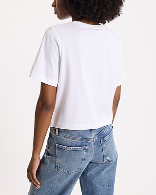 Cherry Short Sleeve Cropped Boyfriend Tee