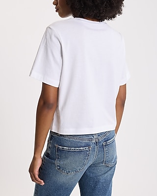 Lemon Short Sleeve Cropped Boyfriend Tee