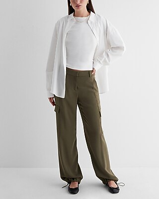 Fitted Ribbed Crew Neck Cap Sleeve Tee - image 3