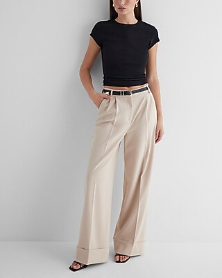 Fitted Ribbed Crew Neck Cap Sleeve Tee