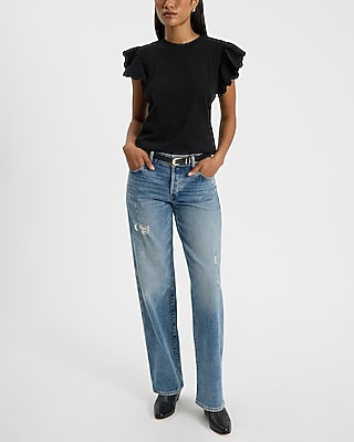 Flutter Sleeve Crew Neck Tee - image 4