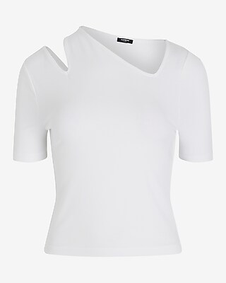 Ribbed Short Sleeve Cutout Tee - image 4