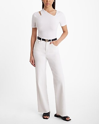 Ribbed Short Sleeve Cutout Tee - image 3