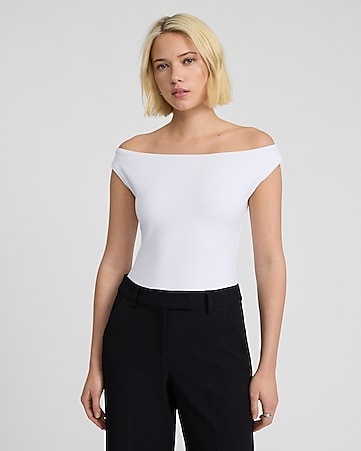 Women's White Off The Shoulder Tops - Express Women's White Off The Shoulder Tops - Express