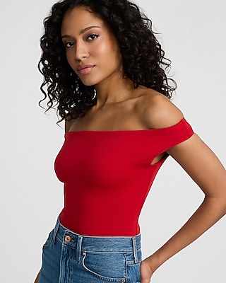 Body Contour High Compression Off The Shoulder Bodysuit