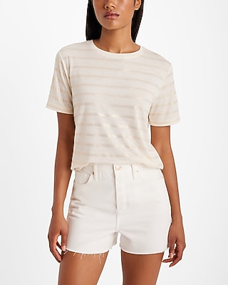 SS SKIMMING LINEN CREW TEE STRIPE 8612139:STRIPE-NEUTRAL:XL