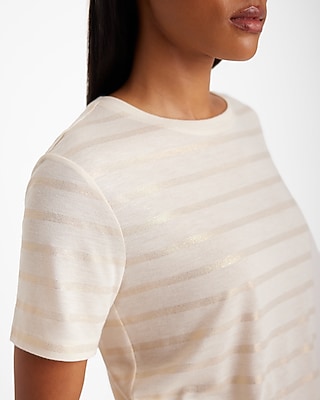 SS SKIMMING LINEN CREW TEE STRIPE 8612139:STRIPE-NEUTRAL:XL
