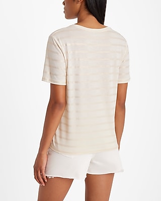 SS SKIMMING LINEN CREW TEE STRIPE 8612139:STRIPE-NEUTRAL:XL