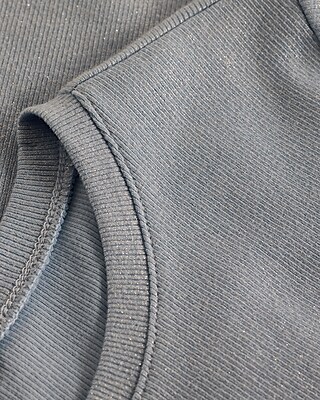 Fitted Ribbed Shine Crew Neck Baby Tee