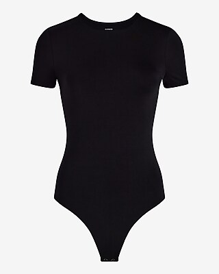 Body Contour Compression Crew Neck Short Sleeve Bodysuit