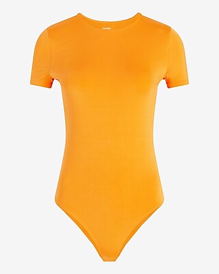 Body Contour Compression Crew Neck Short Sleeve Bodysuit