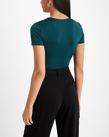 Women's Green Bodysuits - Strapless, Lace & Long Sleeve Bodysuits - Express