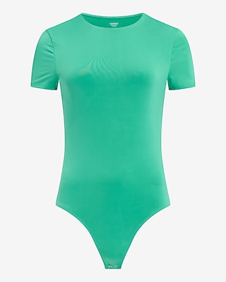 Body Contour Compression Crew Neck Short Sleeve Bodysuit