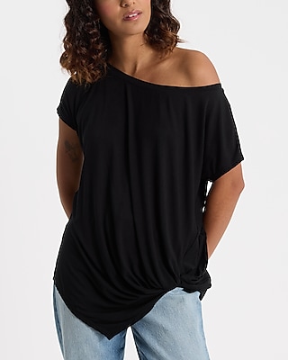 Express off the shoulder london tee outlet