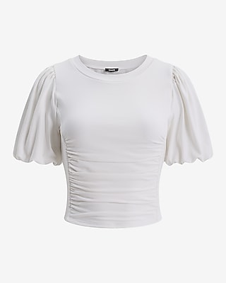 Puff Sleeve Corset Cropped Tee - image 5