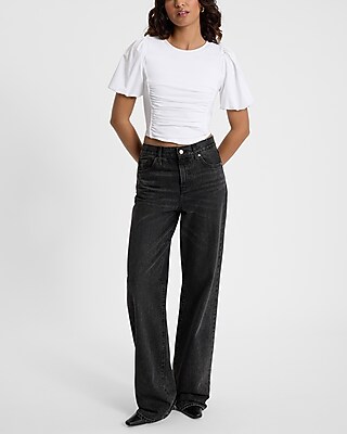 Puff Sleeve Corset Cropped Tee - image 4
