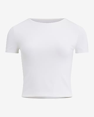 Body Contour Stretch Cotton Crew Neck Baby Tee
