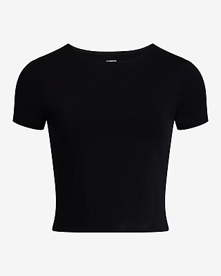 Body Contour Stretch Cotton Crew Neck Baby Tee