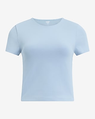 Body Contour Stretch Cotton Crew Neck Baby Tee